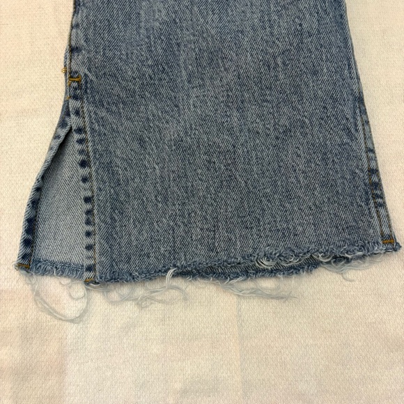 The Drop Raw Hem Straight Leg Jeans Light Wash Minimal Denim 28 - Picture 10 of 13